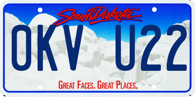SD license plate 0KVU22