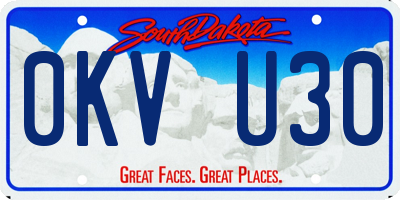 SD license plate 0KVU30