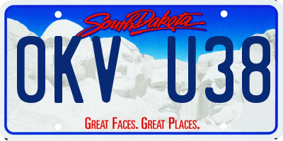 SD license plate 0KVU38
