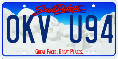 SD license plate 0KVU94
