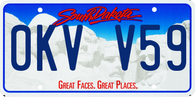 SD license plate 0KVV59