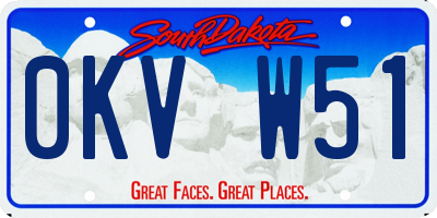 SD license plate 0KVW51