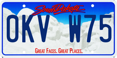 SD license plate 0KVW75