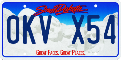 SD license plate 0KVX54
