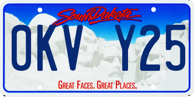 SD license plate 0KVY25