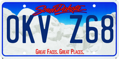 SD license plate 0KVZ68