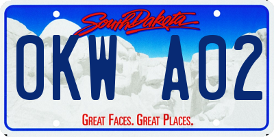 SD license plate 0KWA02