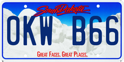 SD license plate 0KWB66