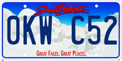 SD license plate 0KWC52