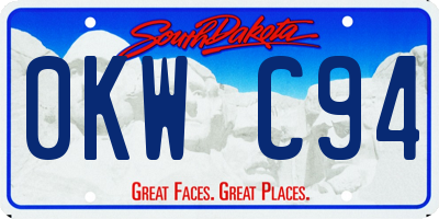 SD license plate 0KWC94