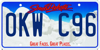 SD license plate 0KWC96