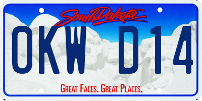 SD license plate 0KWD14
