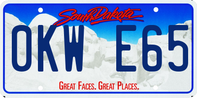 SD license plate 0KWE65