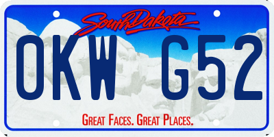 SD license plate 0KWG52