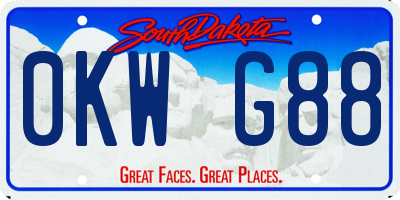 SD license plate 0KWG88