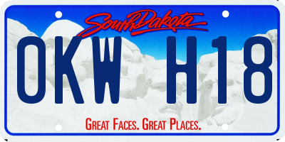 SD license plate 0KWH18