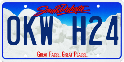 SD license plate 0KWH24