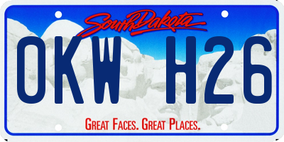 SD license plate 0KWH26