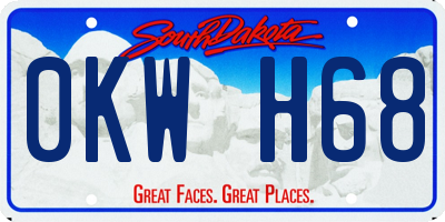SD license plate 0KWH68