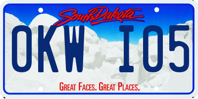 SD license plate 0KWI05