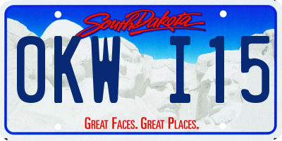 SD license plate 0KWI15