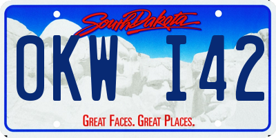 SD license plate 0KWI42