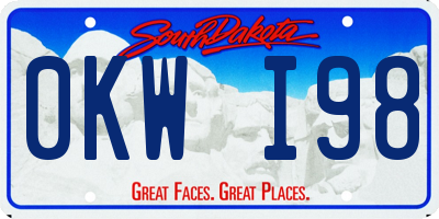 SD license plate 0KWI98