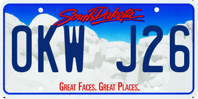 SD license plate 0KWJ26