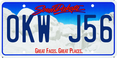 SD license plate 0KWJ56