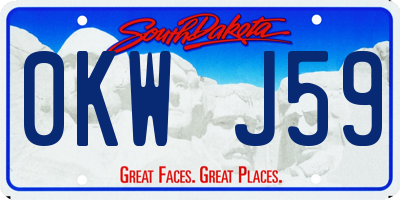 SD license plate 0KWJ59