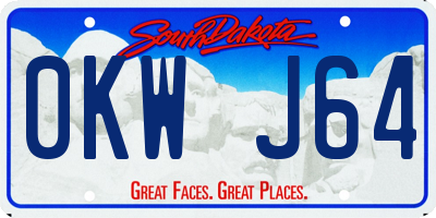 SD license plate 0KWJ64