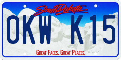 SD license plate 0KWK15