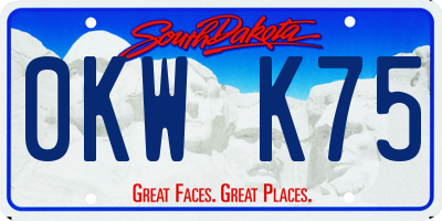 SD license plate 0KWK75