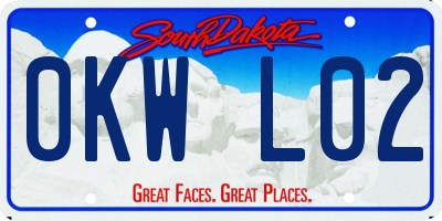 SD license plate 0KWL02