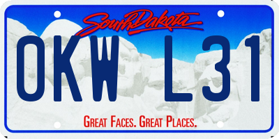 SD license plate 0KWL31