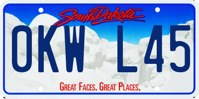 SD license plate 0KWL45