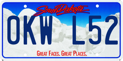 SD license plate 0KWL52