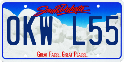 SD license plate 0KWL55