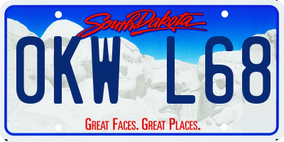 SD license plate 0KWL68