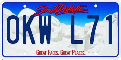 SD license plate 0KWL71