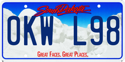 SD license plate 0KWL98