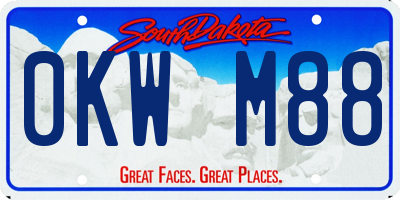 SD license plate 0KWM88