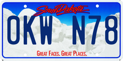 SD license plate 0KWN78