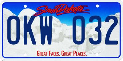 SD license plate 0KWO32
