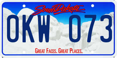 SD license plate 0KWO73