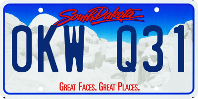 SD license plate 0KWQ31