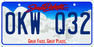 SD license plate 0KWQ32