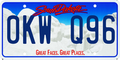 SD license plate 0KWQ96