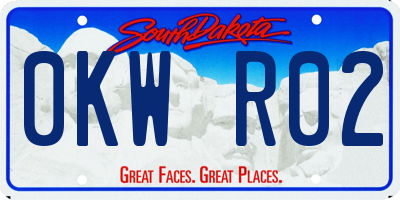 SD license plate 0KWR02