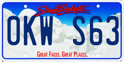 SD license plate 0KWS63